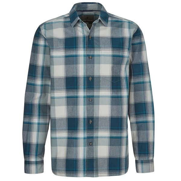Royal Robbins TROUVAILLE ORGANIC COTTON PLAID L/S Herren Outdoor Hemd MIDNIGHT