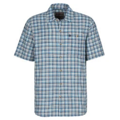 Royal Robbins REDWOOD PLAID S/S Herren Outdoor Hemd TAHOE BLUE