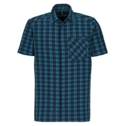 Royal Robbins AMP LITE PLAID S/S Herren Outdoor Hemd DP BLUE CLOVERDALE PLD
