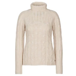 Royal Robbins BAYLANDS CABLE TURTLENECK Damen Strickpullover IVORY HTR